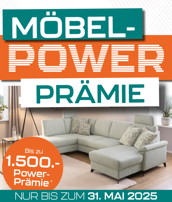 Polster-Power-Prämien bei Möbel Strobel in Göppingen! Nur bis zum 31. Mai